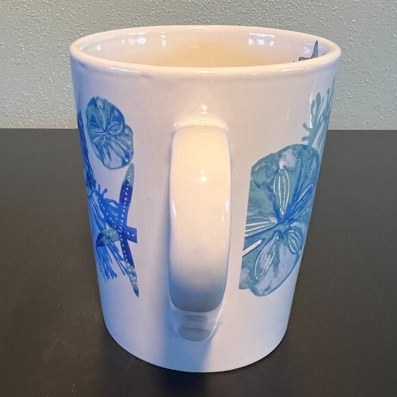 NWT Royal Norfolk SHORE LIVING Mug w/ Seashells & Starfish in Blues & Green - Picture 8 of 12